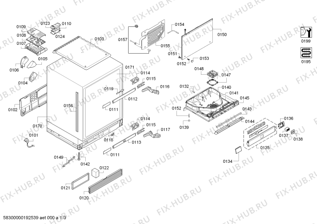 Схема №3 RW402261 Gaggenau с изображением Крышка для холодильника Bosch 11013718