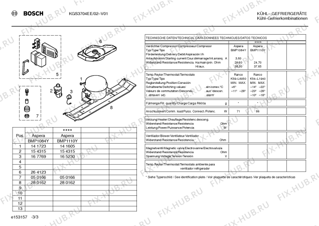 Схема №2 KGS3805IE с изображением Инструкция по эксплуатации для холодильной камеры Bosch 00522192