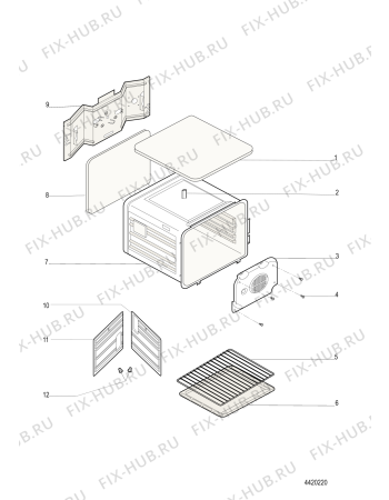 Схема №2 SCHO89ECBK (F086631) с изображением Обшивка для электропечи Indesit C00306139