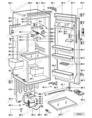 Схема №1 KRI 1558/2 с изображением Заглушка для холодильной камеры Whirlpool 481244078288