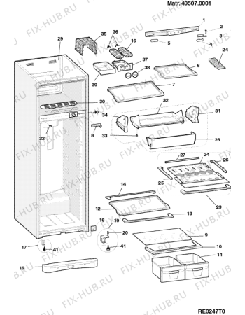 Взрыв-схема холодильника Indesit TA5FNFUK (F033778) - Схема узла