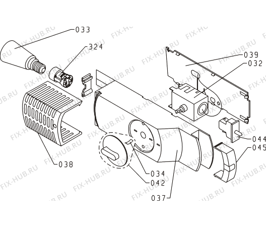Взрыв-схема холодильника Dwyer RF1001BL (444900, HTS1561) - Схема узла 03