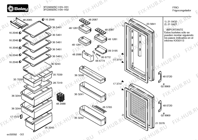 Схема №3 KG38S21IE с изображением Дверь для холодильной камеры Siemens 00235841