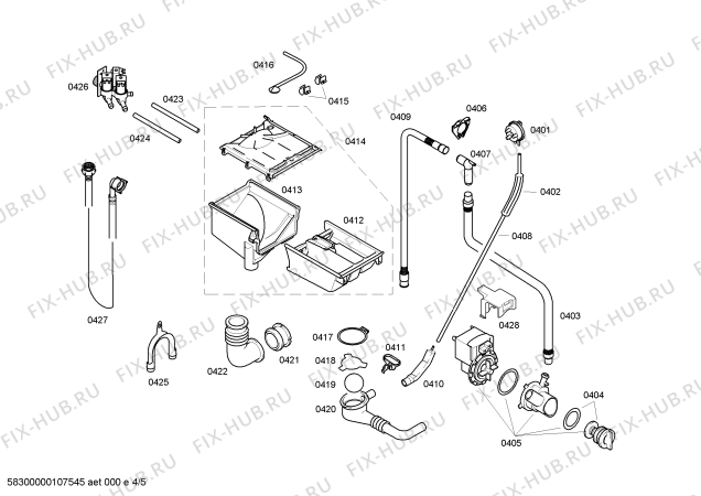 Взрыв-схема стиральной машины Bosch WVT1260BR - Схема узла 04