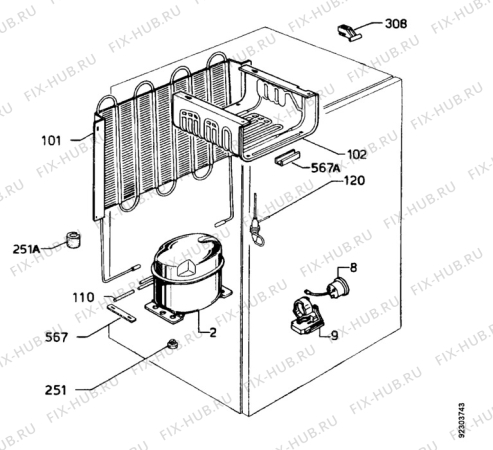 Взрыв-схема холодильника Electrolux ER6422T - Схема узла Functional parts