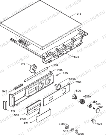 Взрыв-схема стиральной машины Zanussi FJ1040 - Схема узла Command panel 037