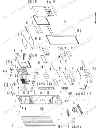 Схема №1 WTV45972 NFC IX с изображением Крышка для холодильной камеры Whirlpool 481010551494