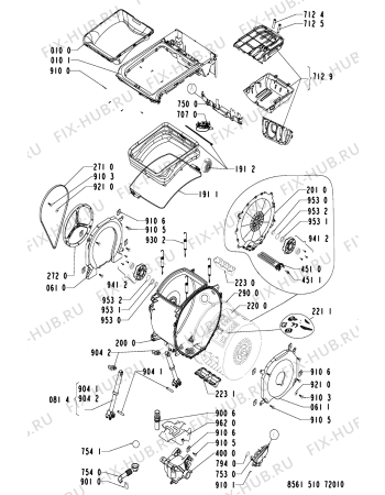 Схема №2 AWT 5108/1 с изображением Декоративная панель для стиралки Whirlpool 481245212044