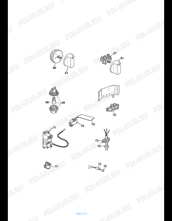 Взрыв-схема плиты (духовки) DELONGHI FGN 4/1 - Схема узла 3