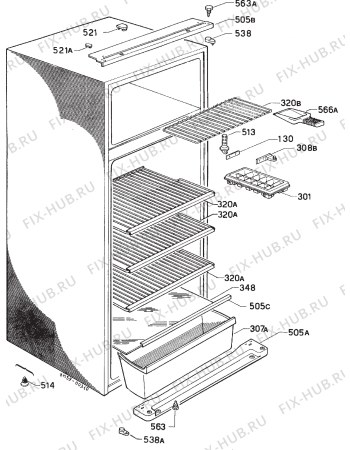Взрыв-схема холодильника Zanussi ZI25.2D - Схема узла Housing 001