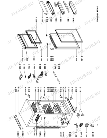 Схема №1 ART 290/G-TKC с изображением Лоток (форма) для холодильника Whirlpool 481941879598
