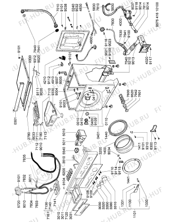 Схема №2 AWZ 410 SA с изображением Труба для стиралки Whirlpool 481253029336