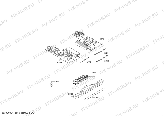 Взрыв-схема плиты (духовки) Siemens EH845FL67X IH6.1 - Standard - Схема узла 02