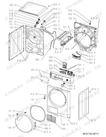 Схема №2 TRKB 9781 с изображением Модуль (плата) для стиралки Whirlpool 480112101638