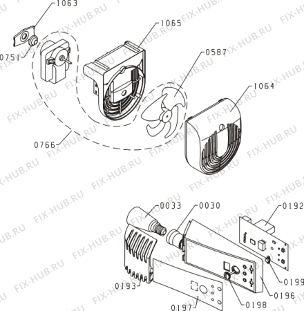 Взрыв-схема холодильника Gorenje RK45298E (196150, HZS3027BF) - Схема узла 03