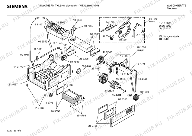 Схема №4 WTXL2101CH SIWATHERM TXL2101 electronic с изображением Инструкция по установке и эксплуатации для сушилки Siemens 00585850