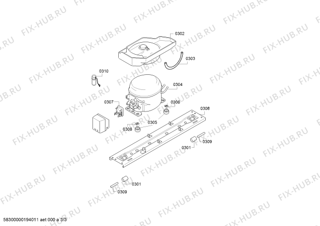 Схема №3 KGH34X50GB с изображением Дверь для холодильника Bosch 00710956