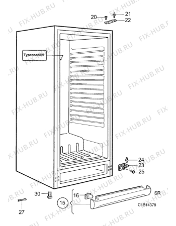 Взрыв-схема холодильника Electrolux ER7805 - Схема узла Housing 001