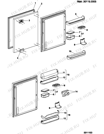 Взрыв-схема холодильника Hotpoint-Ariston BTS1621EUHA (F069572) - Схема узла