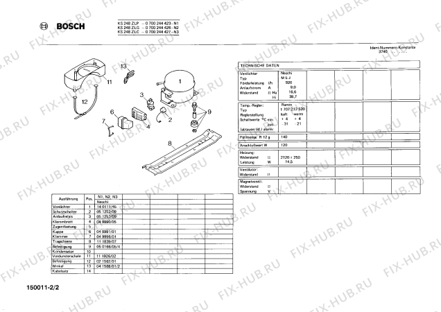 Взрыв-схема холодильника Bosch 0700244426 KS248ZLG - Схема узла 02