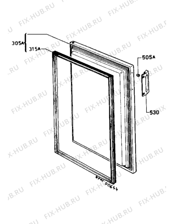 Взрыв-схема холодильника Zanussi Z16/12C - Схема узла Freezer door