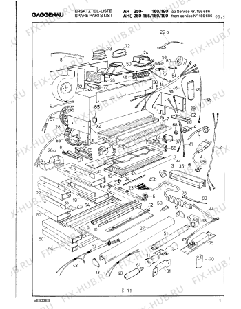 Схема №9 AH250191RK с изображением Крышка для вытяжки Bosch 00211288