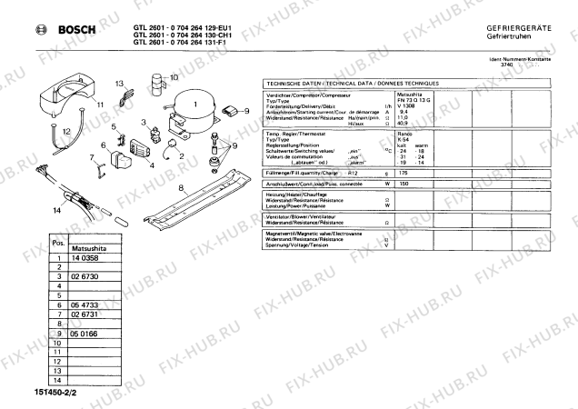 Взрыв-схема холодильника Bosch 0704264131 - Схема узла 02