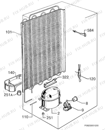 Взрыв-схема холодильника Kuppersbusch IKE197-5 - Схема узла Cooling system 017