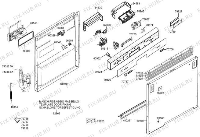 Схема №3 GI62221B (231652, PMS60I) с изображением Ручка регулировки (кнопка) для посудомоечной машины Gorenje 173403