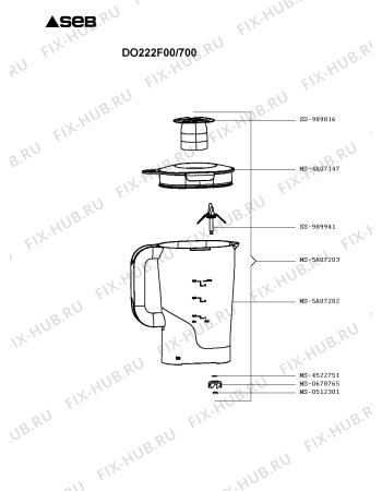 Схема №2 DO2081A7/700 с изображением Колёсико для электрокомбайна Moulinex MS-0697069