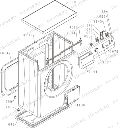 Схема №3 W65FZ03/S (564667, PS10/21100) с изображением Декоративная панель для стиральной машины Gorenje 564969
