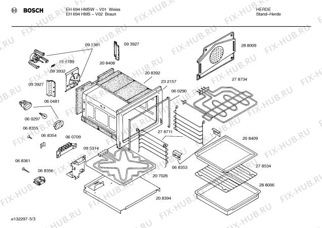 Схема №3 EH694HMSW с изображением Переключатель для плиты (духовки) Bosch 00060373