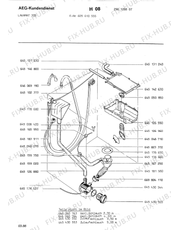 Взрыв-схема стиральной машины Aeg LAV705 - Схема узла Hydraulic System 272