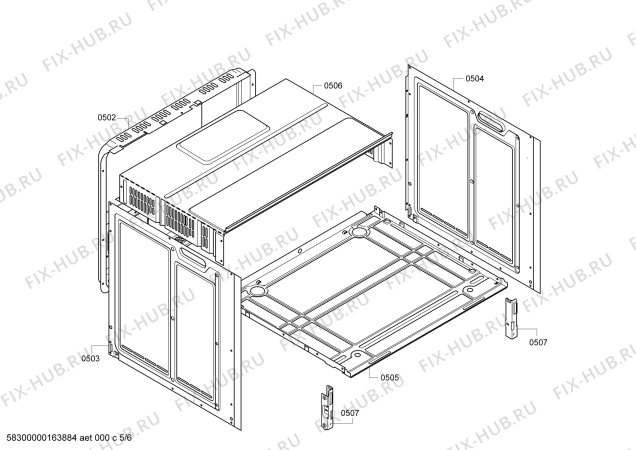 Схема №6 FRMA652 с изображением Панель управления для плиты (духовки) Bosch 00740486
