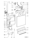 Схема №2 ADP 4615 WH с изображением Панель для посудомойки Whirlpool 481245372985