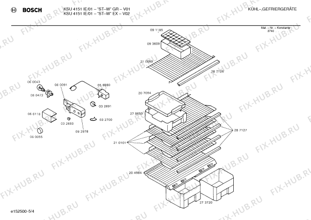 Схема №3 KG41U50GR с изображением Решетка для холодильника Bosch 00210101