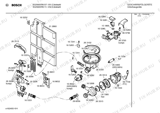 Схема №6 SGI5605RK с изображением Инструкция по эксплуатации для электропосудомоечной машины Bosch 00521429