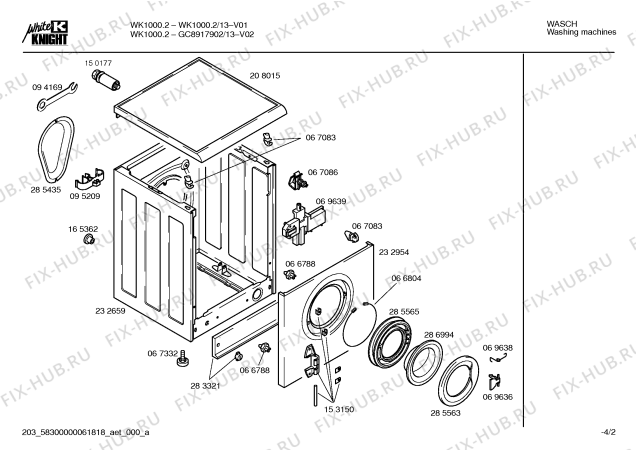 Схема №3 GC8917902 WK1000.2 с изображением Панель для стиралки Bosch 00209516