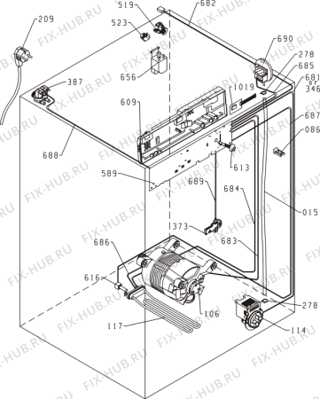 Схема №5 WS43081 (175827, PS37/080) с изображением Декоративная панель для стиральной машины Gorenje 176105