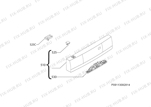 Взрыв-схема посудомоечной машины Aeg F99009WOP - Схема узла Command panel 037