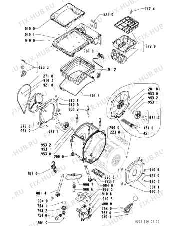 Схема №2 WAT 9365 WP с изображением Обшивка для стиралки Whirlpool 481245210245