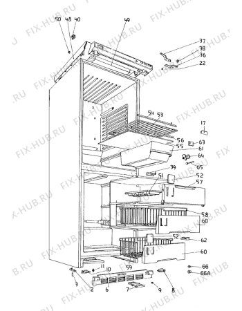 Взрыв-схема холодильника Zanussi KF299-3FF - Схема узла C10 Cabinet