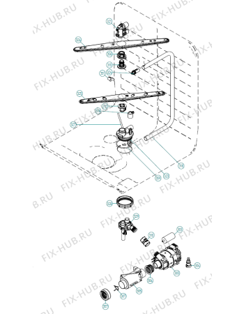 Взрыв-схема посудомоечной машины Asko D5904 EU   -White (340324, DW90.C) - Схема узла 03