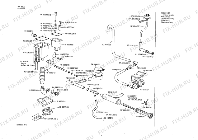 Взрыв-схема стиральной машины Siemens WV6200 SIWAMAT 620 - Схема узла 04