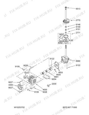 Схема №9 YMET3800TW2 с изображением Проводка для стиралки Whirlpool 480113100366