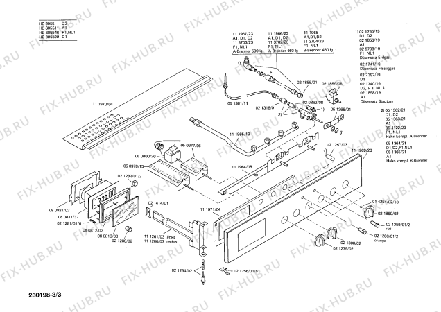 Взрыв-схема плиты (духовки) Siemens HE805511 - Схема узла 03