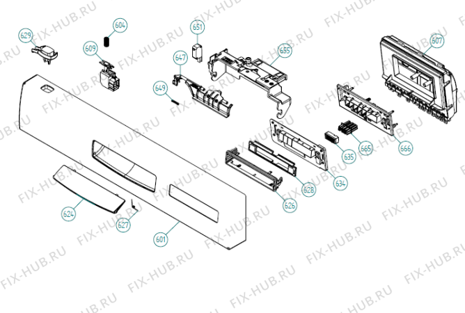 Взрыв-схема посудомоечной машины Gorenje D5132 XXL US   -SS (900001418, DW70.5) - Схема узла 06