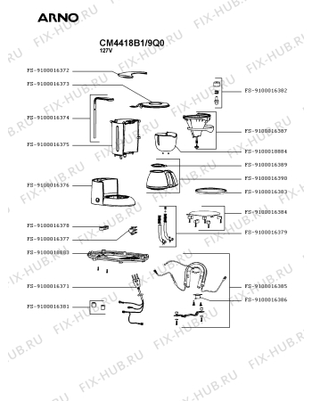 Схема №1 CM4418B1/9Q0 с изображением Отключатель для кофеварки (кофемашины) Seb FS-9100016377