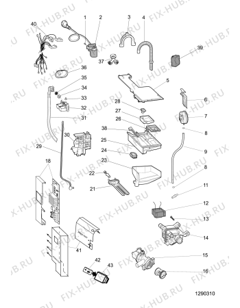 Схема №3 AQ9L292UEU (F074308) с изображением Пластинка для стиральной машины Indesit C00282772