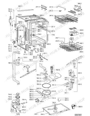 Схема №1 GSI 6520 IN с изображением Обшивка для посудомойки Whirlpool 481245373694